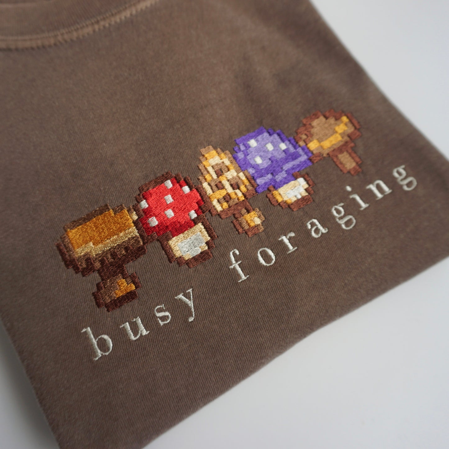 Busy Foraging Stardew Valley Embroidered Shirt