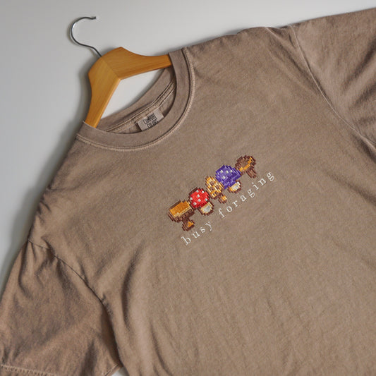 Busy Foraging Stardew Valley Embroidered Shirt